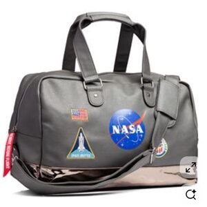 THINKGEEK:  NASA Lifestyle Duffle Bag with Embroidered Accent Patches